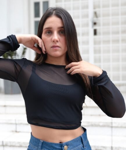 Ref. 016: Blusa + Croptop en color negro