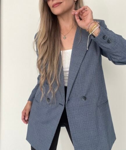 Ref. 003: Blazer extra-oversize cuadros azul