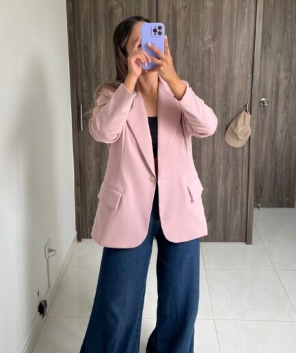 Ref. 047: Blazer semioversize liviano - rosé