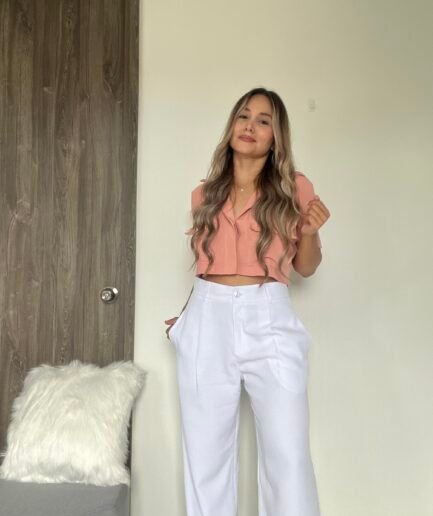 Ref. 052: Pantalón recto corte clásico - blanco