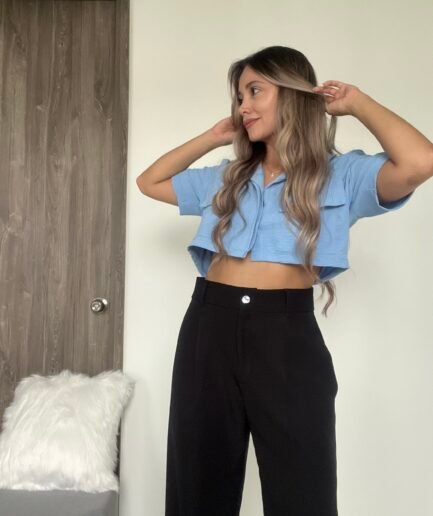 Ref. 052: Pantalón recto corte clásico - negro