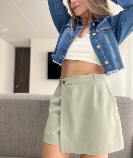 Ref. 069: Falda/short - verde nude