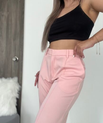 Ref. 067: Pantalón recto semiceñido - palo de rosa