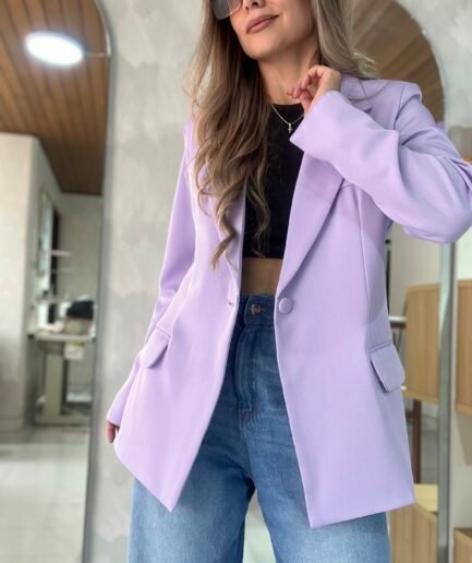 Ref. 067: Blazer elegante semiceñido - lila