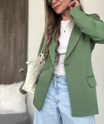 Ref. 067: Blazer elegante semiceñido - verde