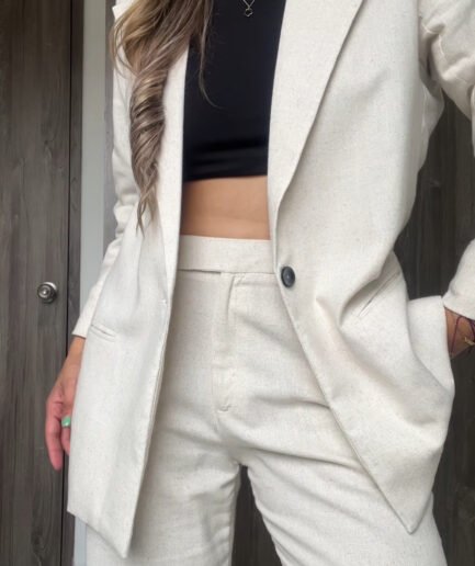 Ref. 072: Set blazer y pantalón livianos - Beige