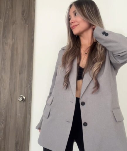 Ref. 073: Blazer oversize liviano - gris claro