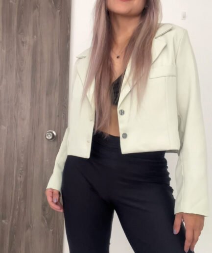 Ref. 074-1: Blazer corto - verde manzana