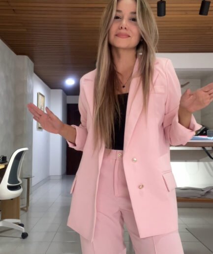 Ref. 077-5: Pantalón clásico semicampana - palo de rosa