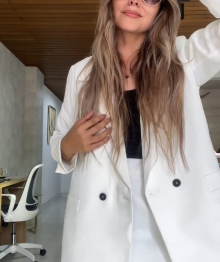 Ref. 080-1: Blazer oversize cruzado - blanco