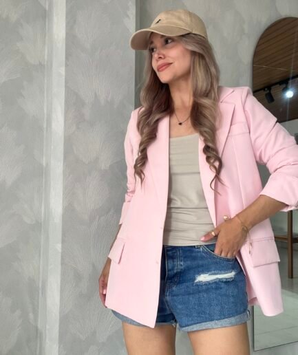 Ref.077- 4: Blazer Semioversize - palo de rosa
